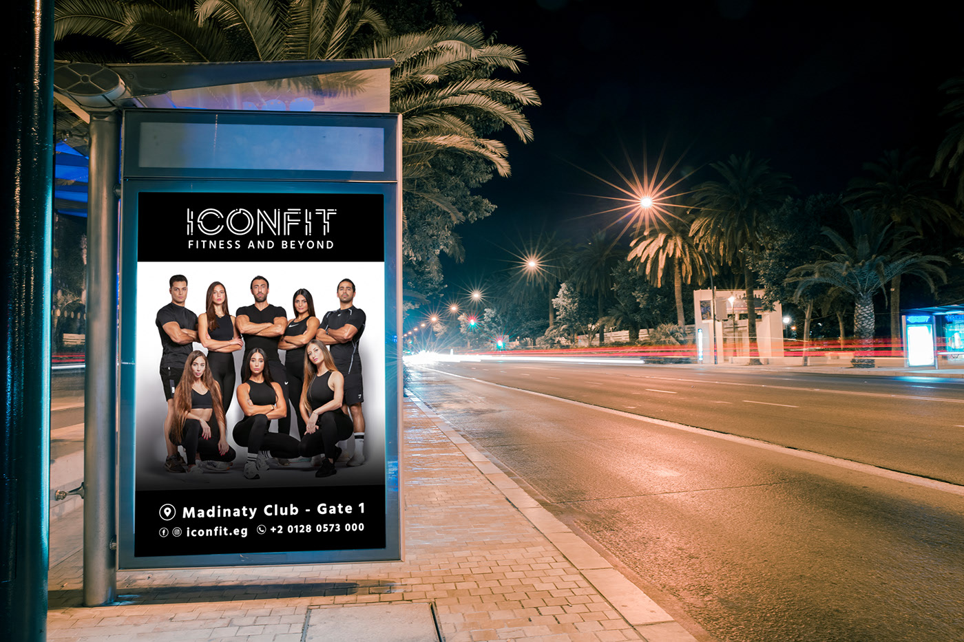 iconfit gym billboard advertising campaign — fitness sports photography by CEMA