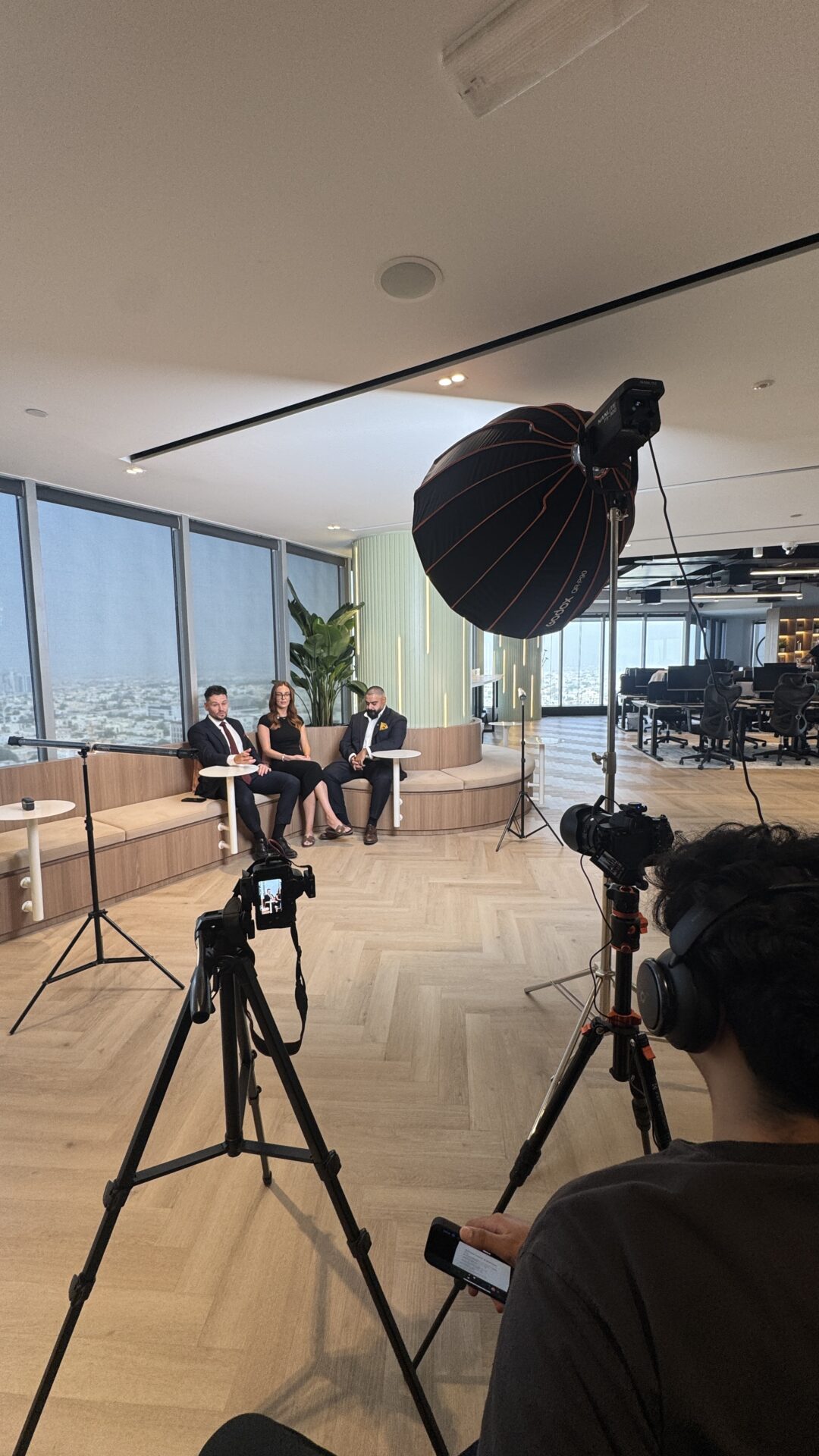 Dubai high-rise corporate interview production by CEMA
